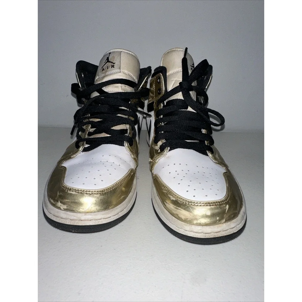Jordan 1 Mid SE Men's‎ Size 8.5 - Metallic Gold With Box Shoes Sneakers